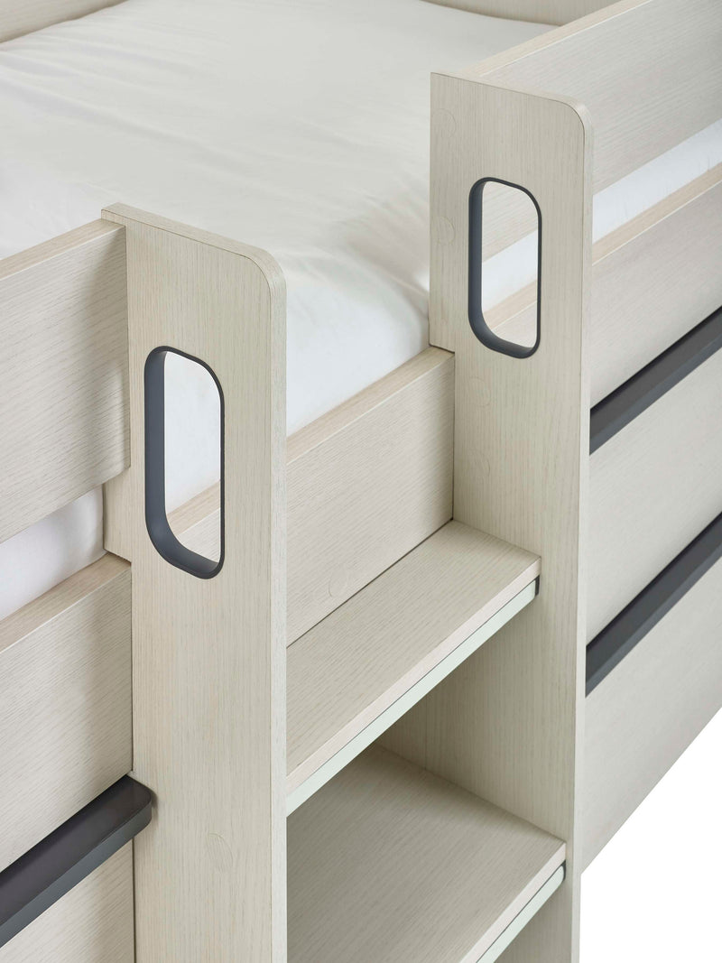 Celeste Nordic Wood Midsleeper Bed with 4 Drawers – alternate view