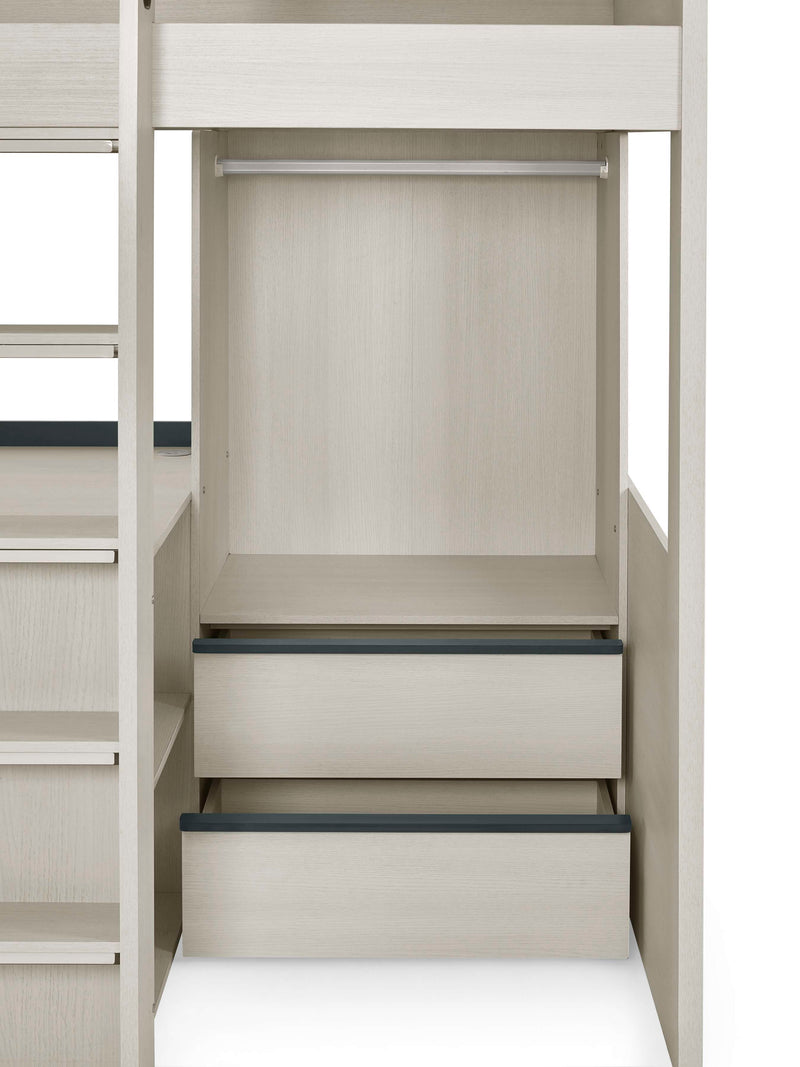 Celeste Nordic Wood Highsleeper Bed with Desk & Wardrobe – alternate view