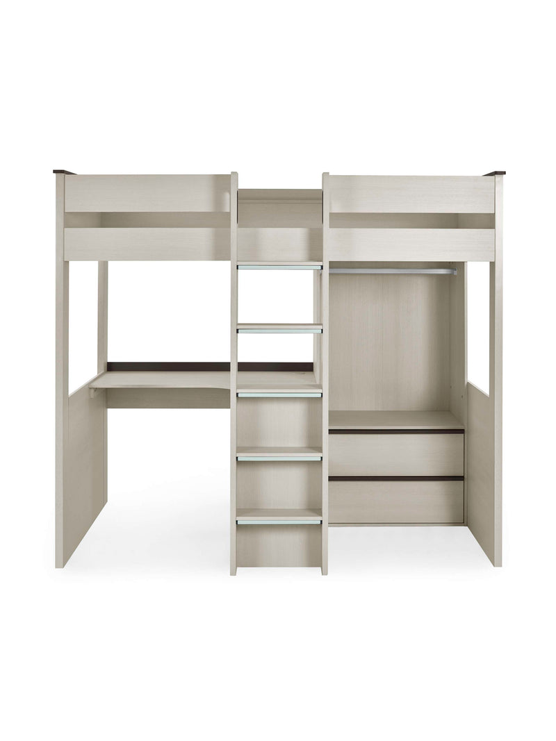 Celeste Nordic Wood Highsleeper Bed with Desk & Wardrobe – alternate view