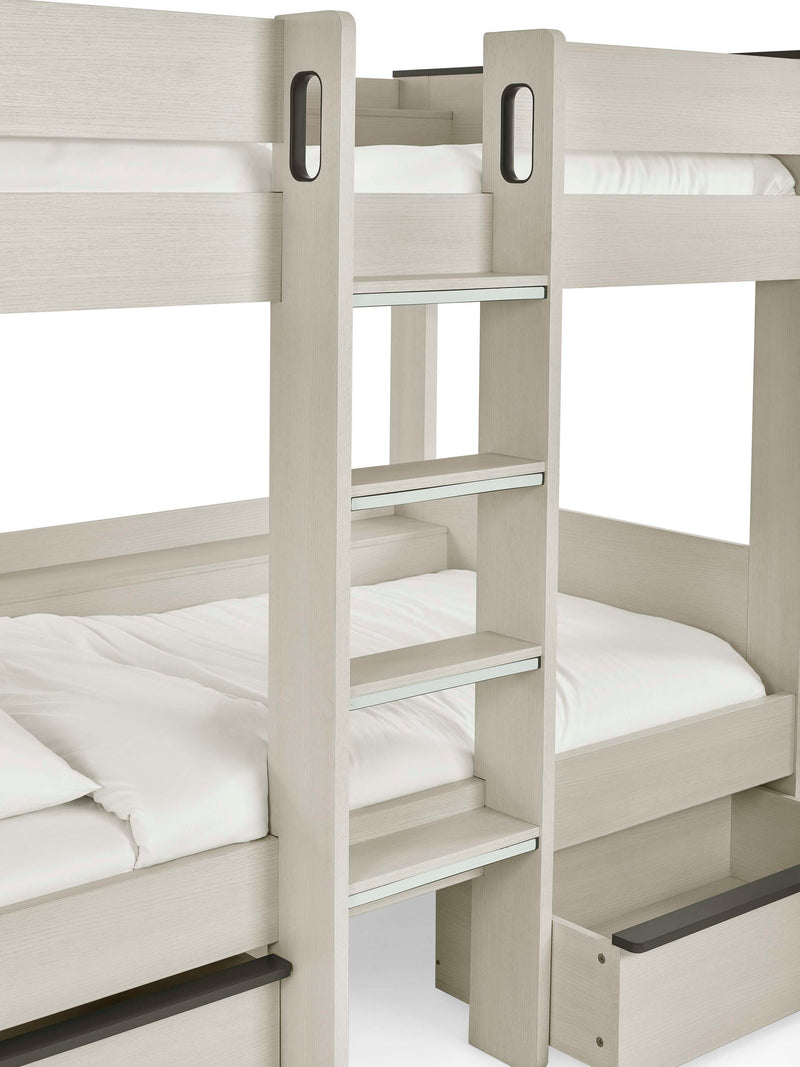 Celeste Nordic Wood Bunk Bed with 2 Drawers – alternate view