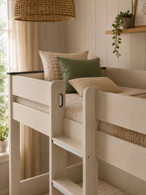 Celeste Nordic Wood Bunk Bed with 2 Drawers – alternate view