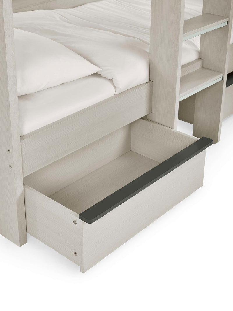 Celeste Nordic Wood Bunk Bed with 2 Drawers – alternate view