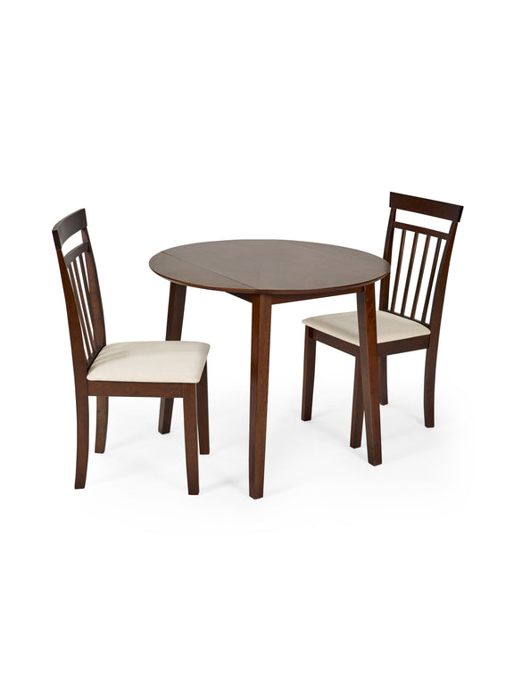 Coast Round 2–4 Seater Drop Leaf Dining Table – Colour Options – Walnut Effect – alternate view
