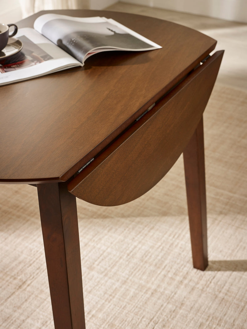Coast Round 2–4 Seater Drop Leaf Dining Table – Colour Options – Walnut Effect – alternate view