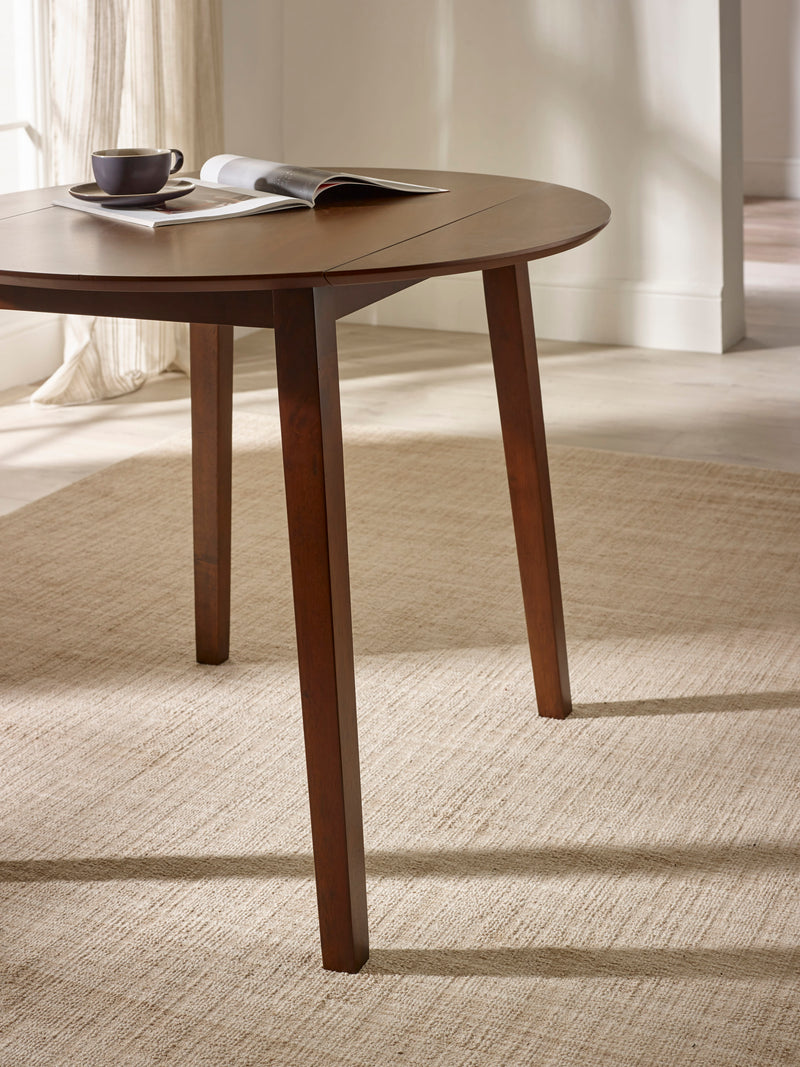 Coast Round 2–4 Seater Drop Leaf Dining Table – Colour Options – Walnut Effect – alternate view