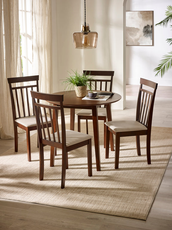 Coast Round 2–4 Seater Drop Leaf Dining Table – Colour Options – Walnut Effect – alternate view