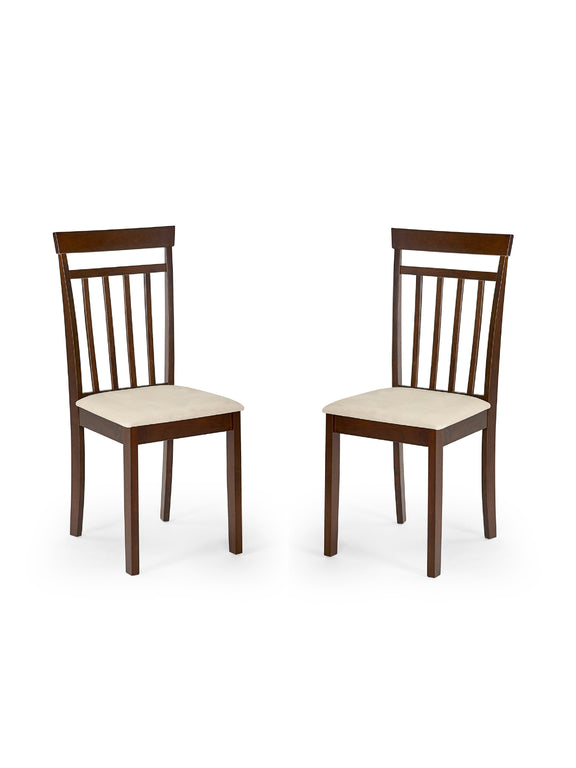 Coast Dining Chair (Set of 2) – Colour Options – Walnut Effect – alternate view