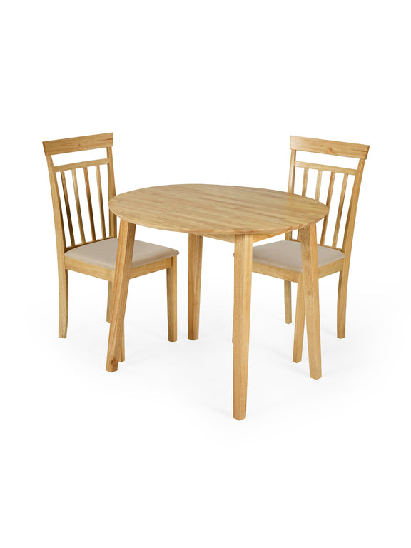 Coast Round 2–4 Seater Drop Leaf Dining Table – Colour Options – Natural Oak Effect – alternate view