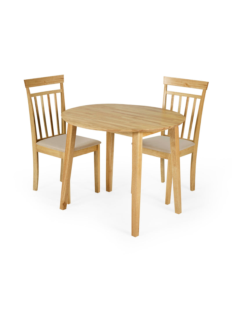 Coast Round 2–4 Seater Drop Leaf Dining Table – Colour Options – Natural Oak Effect – alternate view
