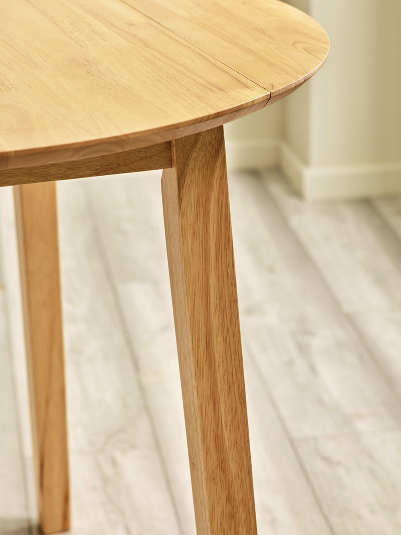 Coast Round 2–4 Seater Drop Leaf Dining Table – Colour Options – Natural Oak Effect – alternate view