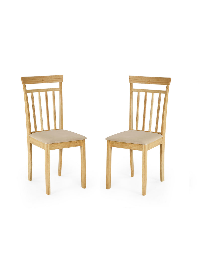 Coast Dining Chair (Set of 2) – Colour Options – Natural Oak Effect – alternate view