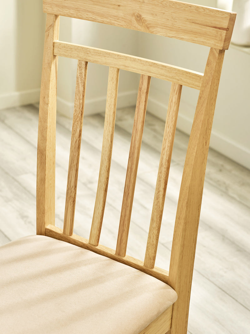 Coast Dining Chair (Set of 2) – Colour Options – Natural Oak Effect – alternate view