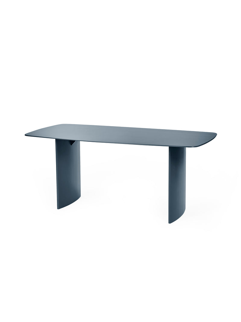 Element Rectangular Glass Table – Colour Options – Matt Blue – alternate view