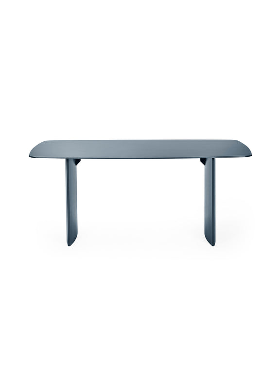 Element Rectangular Glass Table – Colour Options – Matt Blue – alternate view