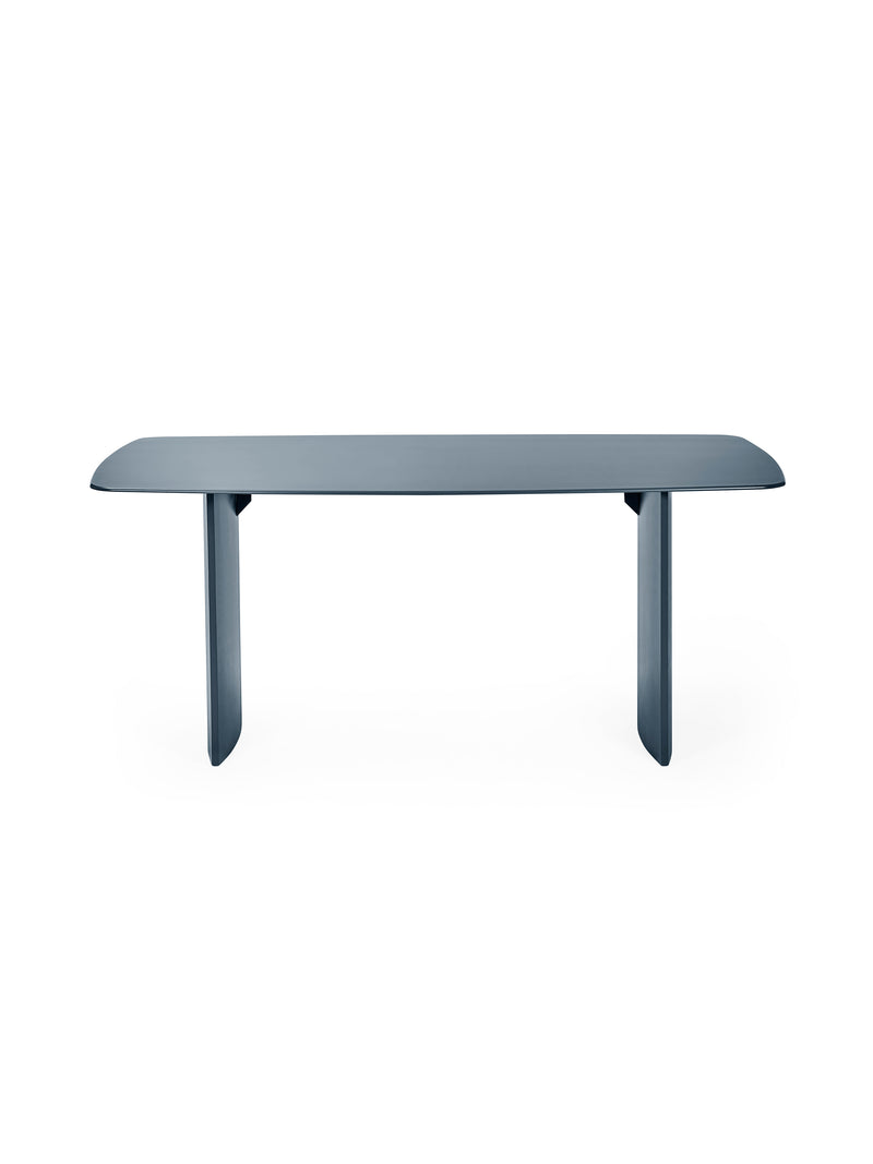 Element Rectangular Glass Table – Colour Options – Matt Blue – alternate view