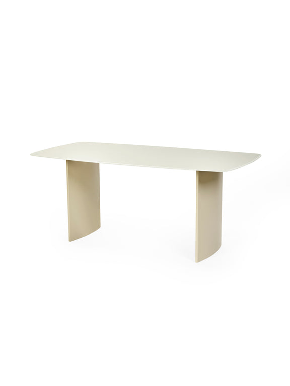 Element Rectangular Glass Table – Colour Options – Matt Cream – alternate view