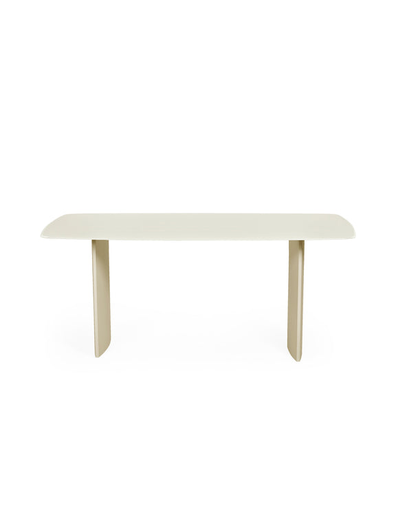 Element Rectangular Glass Table – Colour Options – Matt Cream – alternate view