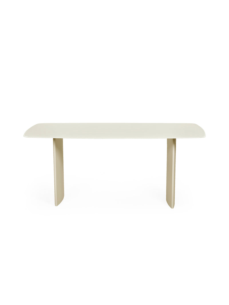 Element Rectangular Glass Table – Colour Options – Matt Cream – alternate view