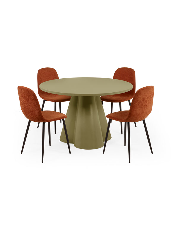 Fable 120cm Sage Green Round Dining Table – 4 Seater – alternate view
