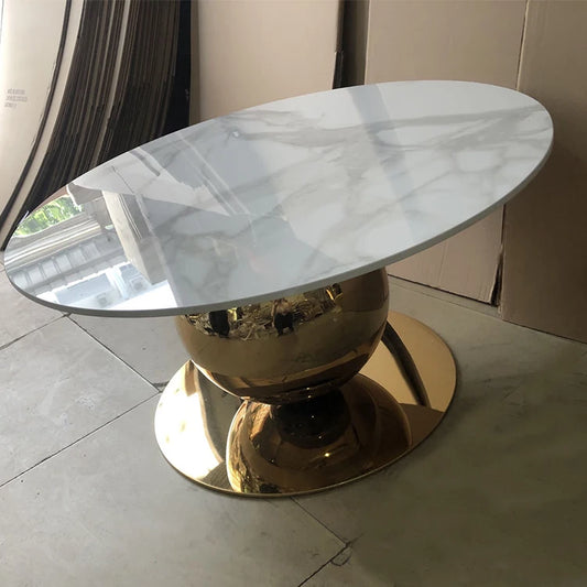 Custom Made Modern Style Indoor Living Room Furniture Center Table Set Stainless Steel Big Coffee Table – alternate view 2
