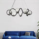 Luxury wave-design chandelier for dining space