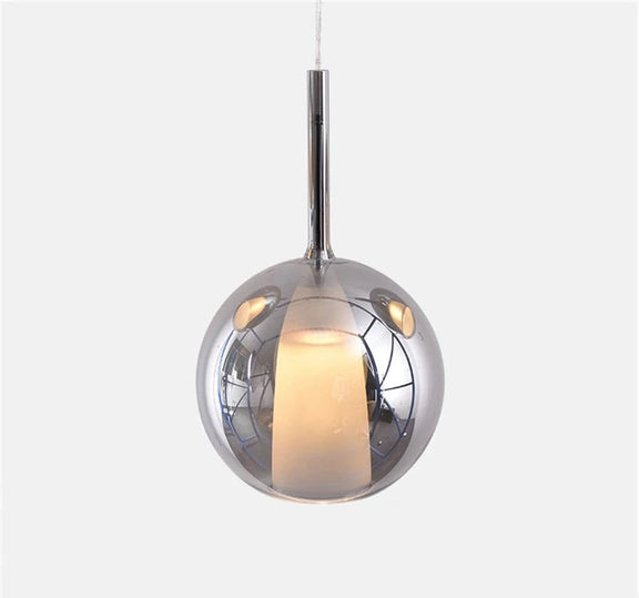 Boutique glass globe pendant bedroom lighting
