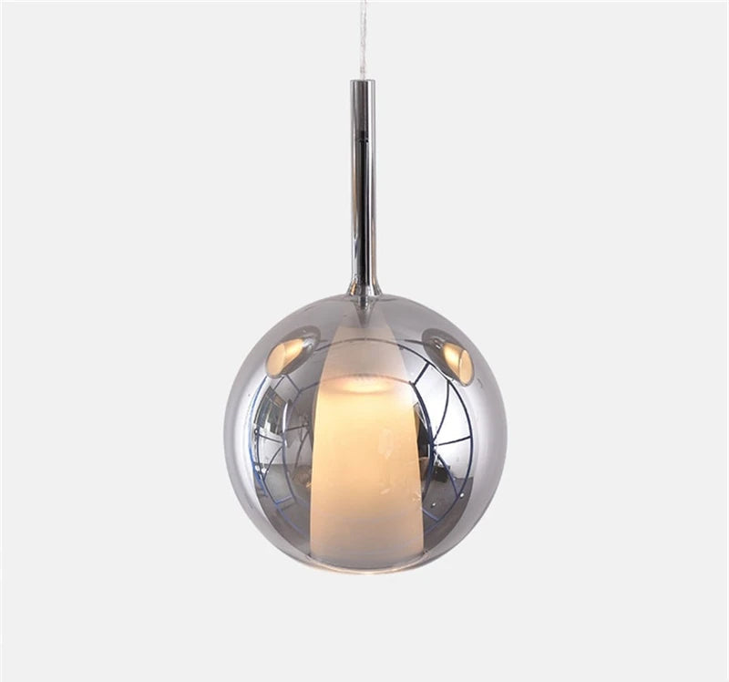 Boutique glass globe pendant bedroom lighting