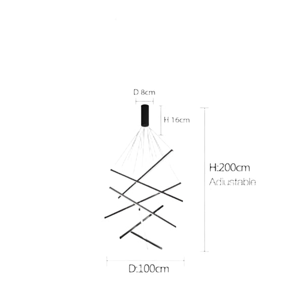 Black minimalist ceiling light with warm LED illumination