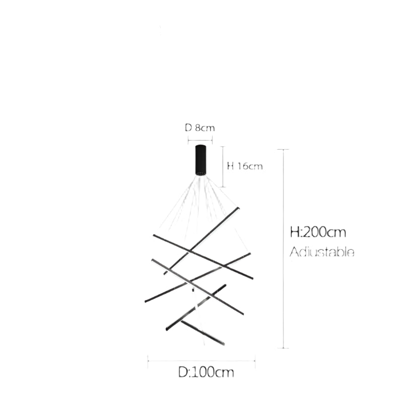 Black minimalist ceiling light with warm LED illumination