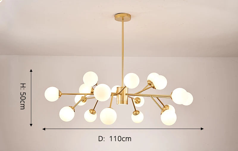 Contemporary G9 branch chandelier minimalist design