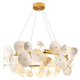 Luxury artistic chandelier with layered leaf design