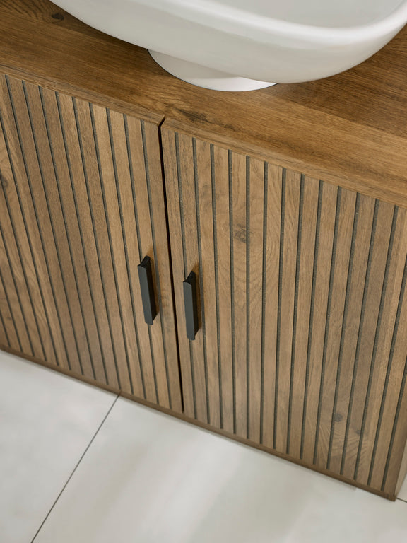 Hampshire Walnut Effect Under Sink Bathroom Storage Unit – alternate view