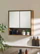 Hampshire Walnut Effect Mirrored Bathroom Wall Cabinet – main view