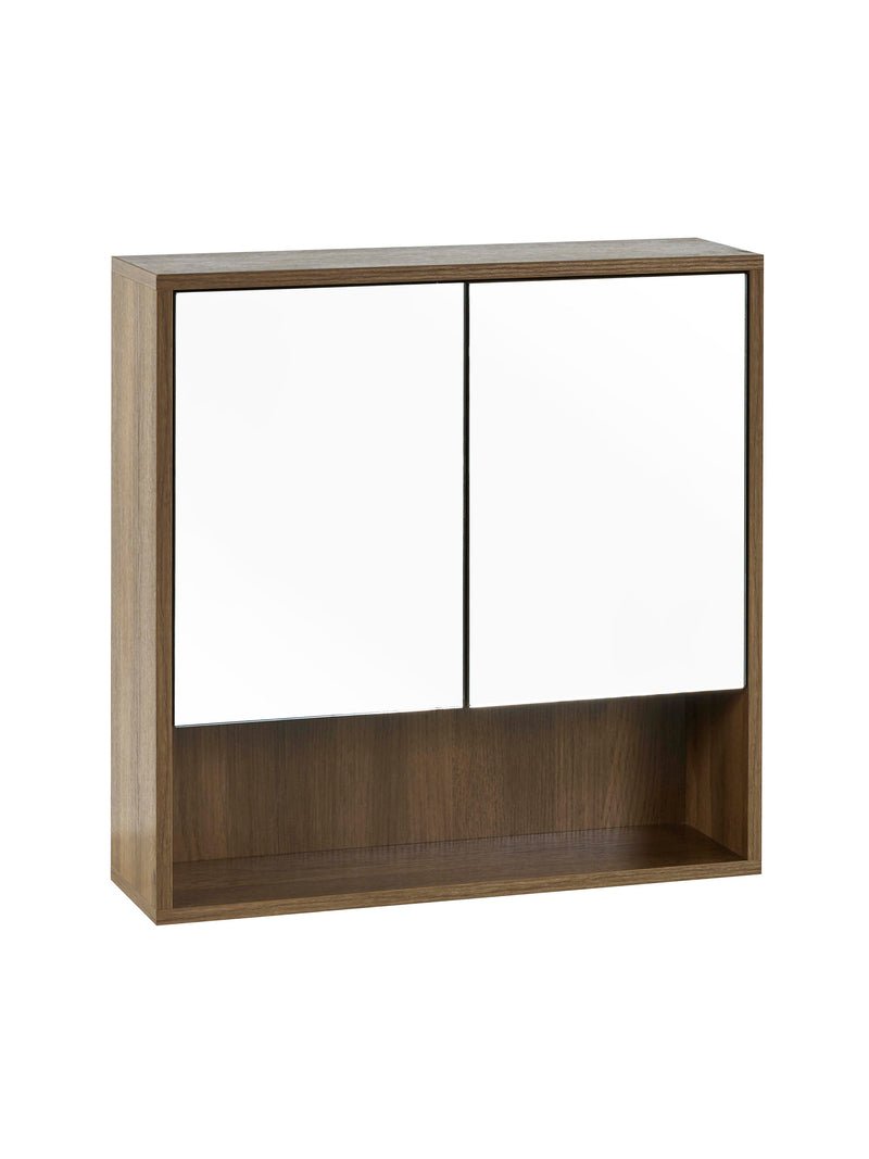 Hampshire Walnut Effect Mirrored Bathroom Wall Cabinet – alternate view