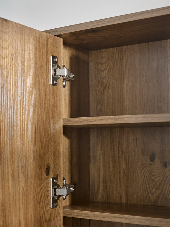 Hampshire Walnut Effect Mirrored Bathroom Wall Cabinet – alternate view