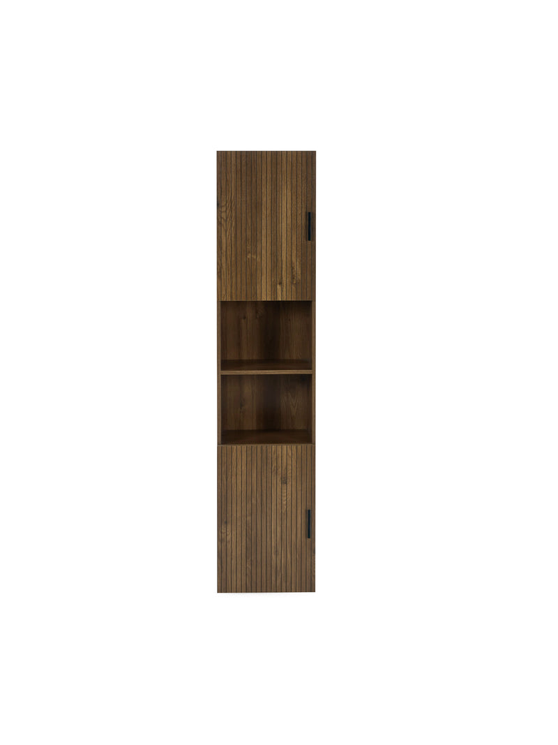 Hampshire Walnut Effect Tall Bathroom Storage Cabinet – alternate view