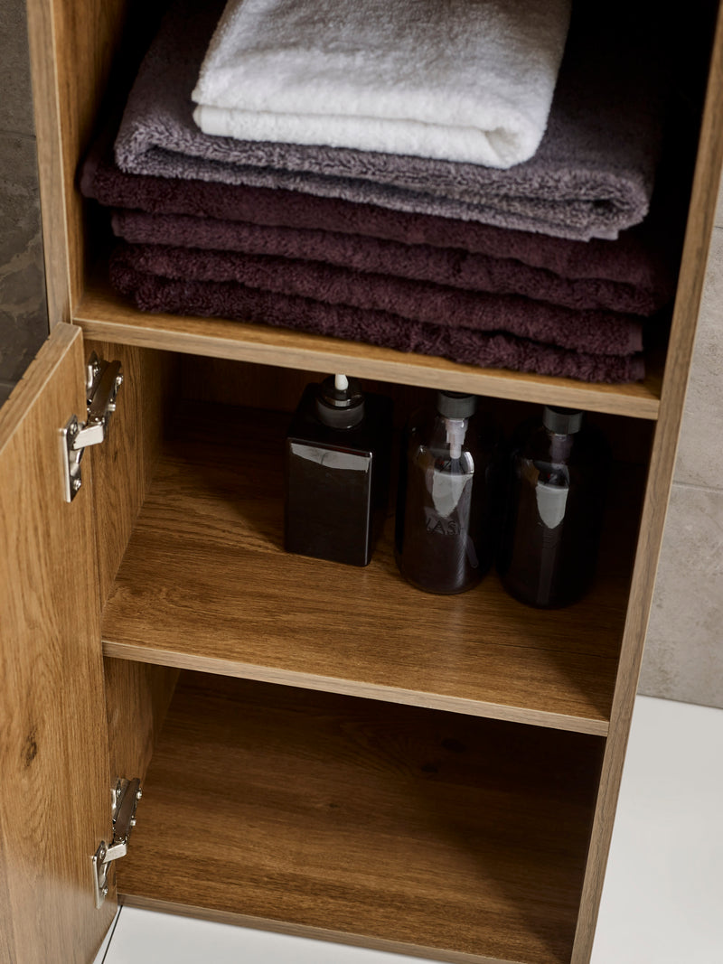 Hampshire Walnut Effect Tall Bathroom Storage Cabinet – alternate view