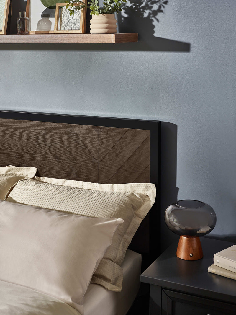 Harrison Dark Oak Herringbone Effect Bed – Double/King – Double – alternate view