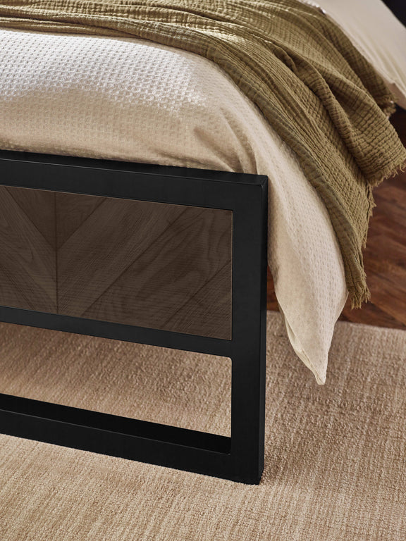 Harrison Dark Oak Herringbone Effect Bed – Double/King – King – alternate view