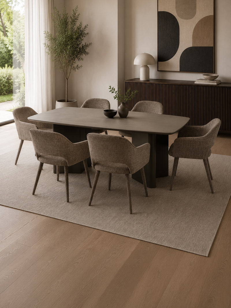 Hazel Taupe Textured Dining Chairs – Set of 2 – alternate view