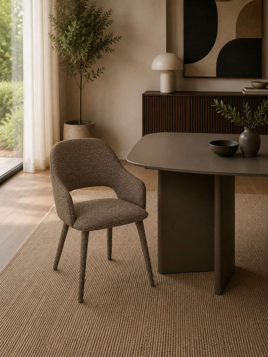 Hazel Taupe Textured Dining Chairs – Set of 2 – alternate view