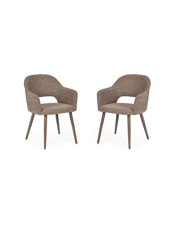 Hazel Taupe Textured Dining Chairs – Set of 2 – alternate view