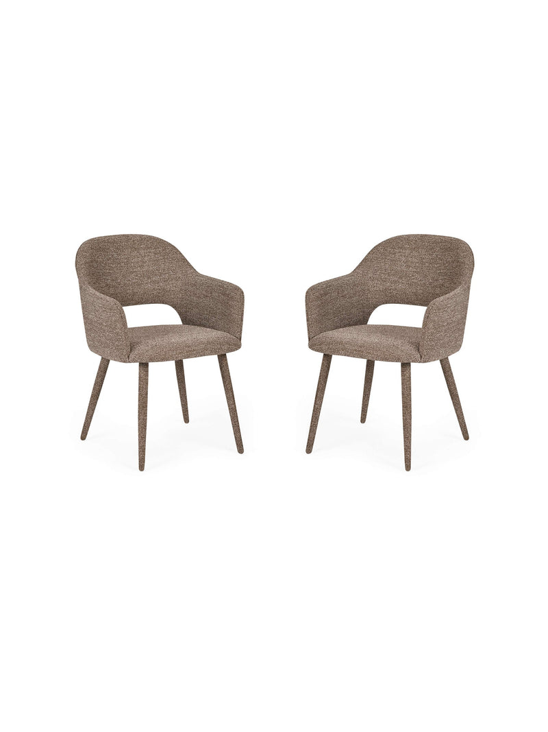Hazel Taupe Textured Dining Chairs – Set of 2 – alternate view