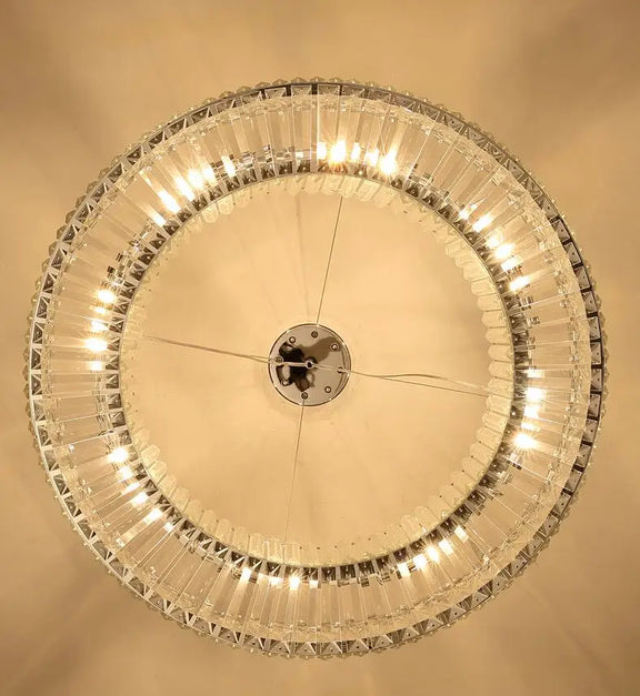 Luxury K9 crystal circular pendant light
