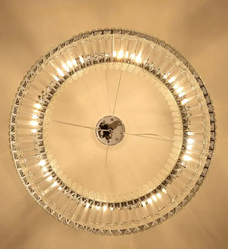Luxury K9 crystal circular pendant light