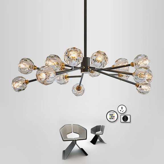 Luxury crystal branch-style ceiling light 6–18 heads