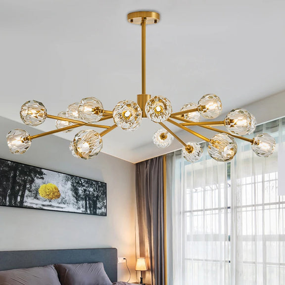 Modern designer crystal chandelier for living and dining rooms