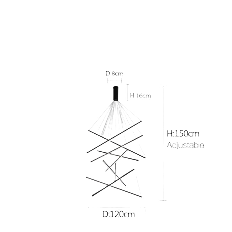Multi-head LED chandelier for living room décor
