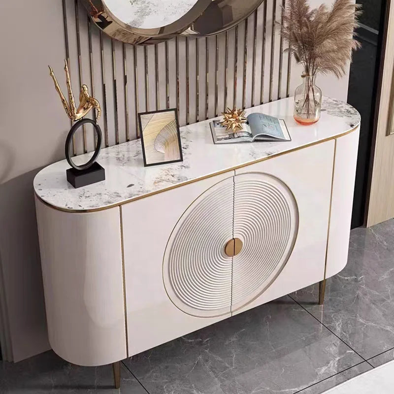 Modern Luxury Double Door Sideboard Cabinet Design Art Simple Painted Bedroom Decorative Locker Made of Wood for Home Use
