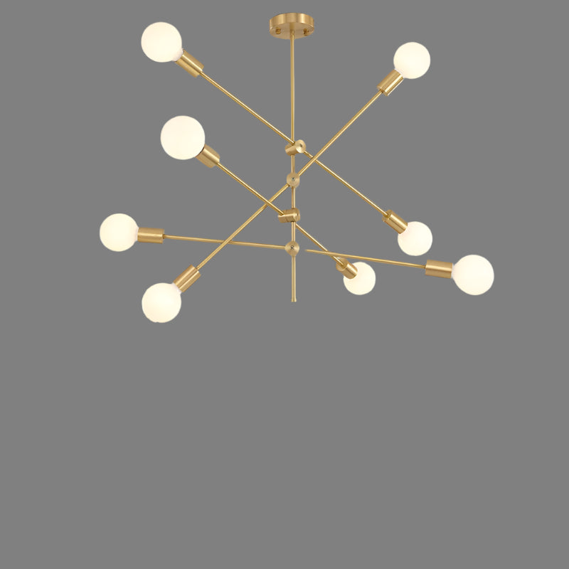 Modern Nordic gold ceiling light geometric design
